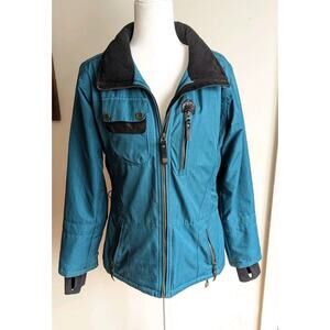 Obermeyer Women's Delaney Teal Insulated Ski Winter Snow Jacket Size 8